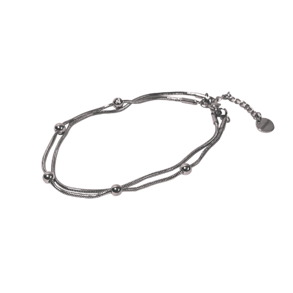 Kenko Fashion Serenity Duo Bracelet Silver Tone